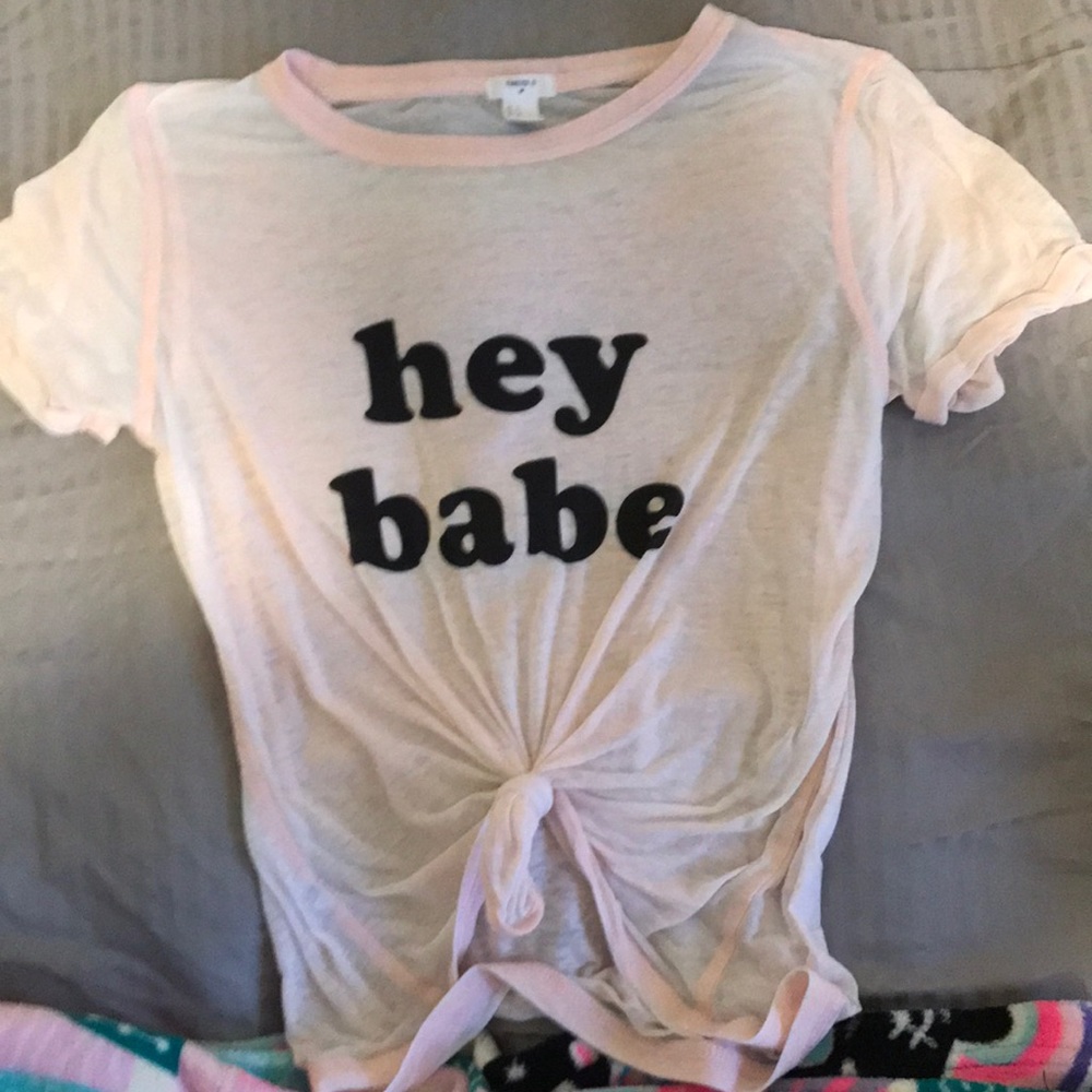 Pink see-through top